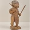 17" Wooden Naga Figure | Naga Figure | Handmade | Made in India - Wood view 2