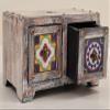 10" Wooden Chest Box With 2 Ceramic Drawers | Wooden Planters | Handmade | Made In India - MANGO WOO view 3