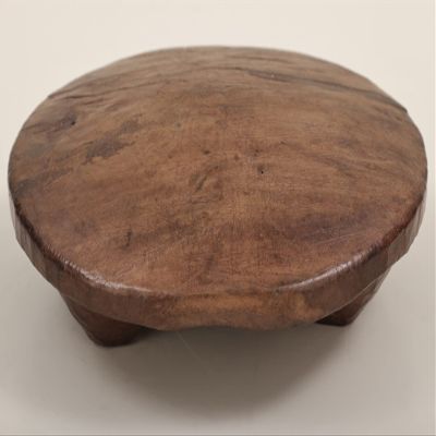 7" Small Wooden Circular Shape Pedestal | Wood Pedestal | Handmade | Made in India - Mango Wood