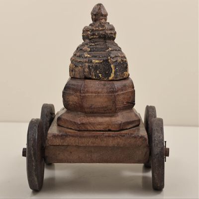 Wooden Spice Box with Wheel | Wooden Spice Box | Handmade Art | Made in India - Mango Wood