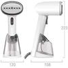 NCRD Handheld Travel Garment and Fabric Steamer for Clothes Powerful Dry Steam, Rapid Heating Portable Fabric Wrinkle Remover and Clothing Iron, with Fabric Brush view 2