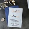XOXOKristen Elegant Vellum Wedding Invitations with Gold Foil, Personalized Foiled Invitation in Gold, Silver, Rose Gold, Custom Wedding Vellum Invites (5" x 7", Rose Gold Foil) view 3