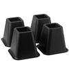 KaysaLY 4Pcs / Set 10cm Black Furniture Risers, Stable Furniture Bed Riser, Furniture Legs Bed Risers Bed Chair Riser Wide Feet Lift Supports view 1