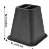 KaysaLY 4Pcs / Set 10cm Black Furniture Risers, Stable Furniture Bed Riser, Furniture Legs Bed Risers Bed Chair Riser Wide Feet Lift Supports view 2
