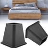 KaysaLY 4Pcs / Set 10cm Black Furniture Risers, Stable Furniture Bed Riser, Furniture Legs Bed Risers Bed Chair Riser Wide Feet Lift Supports view 3