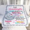 CenturyTee Personalized Elephant Blanket for Granddaughter - Soft, Customized Fleece (60 x 80 in Adult Size) view 2
