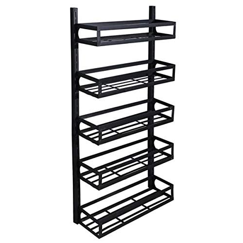Wall Mounted Spice Racks Organizer, Shelves Organizers for Cabinet, Storage Rack Hanging Shelf Set for Kitchen, Cupboard, Pantry Door, Bathroom, Bronze