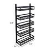 Wall Mounted Spice Racks Organizer, Shelves Organizers for Cabinet, Storage Rack Hanging Shelf Set for Kitchen, Cupboard, Pantry Door, Bathroom, Bronze view 2