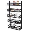Wall Mounted Spice Racks Organizer, Shelves Organizers for Cabinet, Storage Rack Hanging Shelf Set for Kitchen, Cupboard, Pantry Door, Bathroom, Bronze view 3