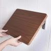 Wall Mounted Folding Table Wooden Minimalist Wall Mounted Fold Down Table, Space Saving Small Floating Drop-Leaf Wall Shelf Workbench, Easy to Install  Clean view 1