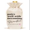 Pregnancy Announcement Wine Bag - Burlap Wine Bottle Cover Gift Bag for Grandma, Grandmother, Nonna, Gigi, Mimi - 1 Pc Wine Bag(C21) view 1