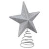 Glittery Mini Metal Star Tree Toppers, 4.75x3.75-in. (Silver) Gold,Silver view 1