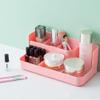 Storage Boxes Desktop Storage Box Cosmetics Compartmentalized Box Dressing Table Shelf One Piece Pink view 4