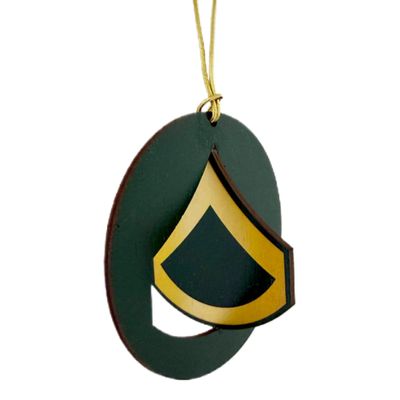 3D Army Enlisted Rank Ornament (E-3 Private First Class)