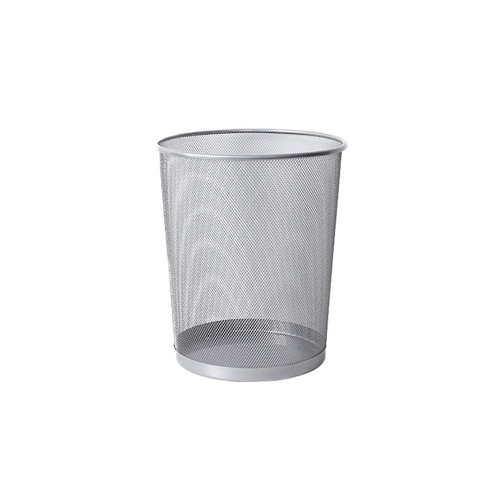 BDPP Trash Can Mesh Trash Can Round Garbage Can Metal Garbage Bin,Hollow Design, Suitable for Office Family Bedroom Studio USO Interior y Exterior (Color : B)