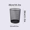 BDPP Trash Can Mesh Trash Can Round Garbage Can Metal Garbage Bin,Hollow Design, Suitable for Office Family Bedroom Studio USO Interior y Exterior (Color : B) view 2