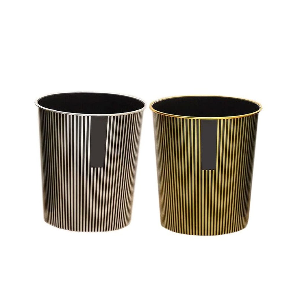 BDPP Trash Can Round Trash Can,Simple Plastic Garbage Can,high-Efficiency Garbage Bin,Suitable for Office and Family 2 Packs USO Interior y Exterior
