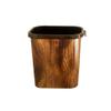 BDPP Trash Can Trash Can with Pressure Ring,Retro Imitation Wood Grain Garbage Can,Rectangular Garbage Bin,Bedroom Kitchen Bathroom USO Interior y Exterior view 1