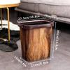 BDPP Trash Can Trash Can with Pressure Ring,Retro Imitation Wood Grain Garbage Can,Rectangular Garbage Bin,Bedroom Kitchen Bathroom USO Interior y Exterior view 2