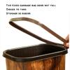 BDPP Trash Can Trash Can with Pressure Ring,Retro Imitation Wood Grain Garbage Can,Rectangular Garbage Bin,Bedroom Kitchen Bathroom USO Interior y Exterior view 3
