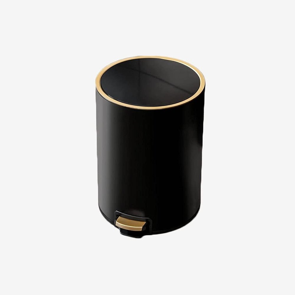 BDPP Trash Can Stainless Steel Trash Can Pedal Garbage Can with Lid Garbage Bin 6L/1.5 Gallons Suitable for Bedroom Bathroom Kitchen USO Interior y Exterior (Color : D)