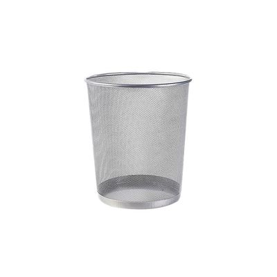 BDPP Trash Can Mesh Trash Can Round Garbage Can Metal Garbage Bin,Hollow Design,Suitable for Office Family Bedroom Studio USO Interior y Exterior (Color : A)