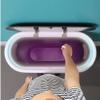 BDPP Trash Can 10L/2.6 Gallons Trash Can Creative Garbage Can Plastic Garbage Bin Suitable for Bedroom and Kitchen-with Press-in Lid USO Interior y Exterior (Color : A) view 3