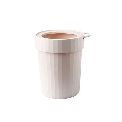 BDPP Trash Can Lidless Trash Can,Ultra-Thin Plastic Garbage Can,Round Garbage Bin,with Pressure Ring Design,Suitable for Office,Home USO Interior y Exterior (Color : B)