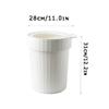 BDPP Trash Can Lidless Trash Can,Ultra-Thin Plastic Garbage Can,Round Garbage Bin,with Pressure Ring Design,Suitable for Office,Home USO Interior y Exterior (Color : B) view 2