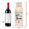 Huastatewolf Housewarming Wine Gifts Bags, Burlap Wine Bottle Cover Bag For New Home Hostess Gifts, Realtor Gifts to Clients, C09 view 2