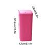 BDPP Trash Can Trash Can with Gland,Ultra-Thin Plastic Garbage Can,Square Garbage Bin,Suitable for Bathroom Kitchen Home Office USO Interior y Exterior (Color : A) view 2
