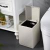 BDPP Trash Can 10L/2.6 Gallons Trash Can,Double-Layer Garbage Can,Ultra-Thin Plastic Garbage Bin with Silent and Gentle Lid USO Interior y Exterior (Color : D) view 4