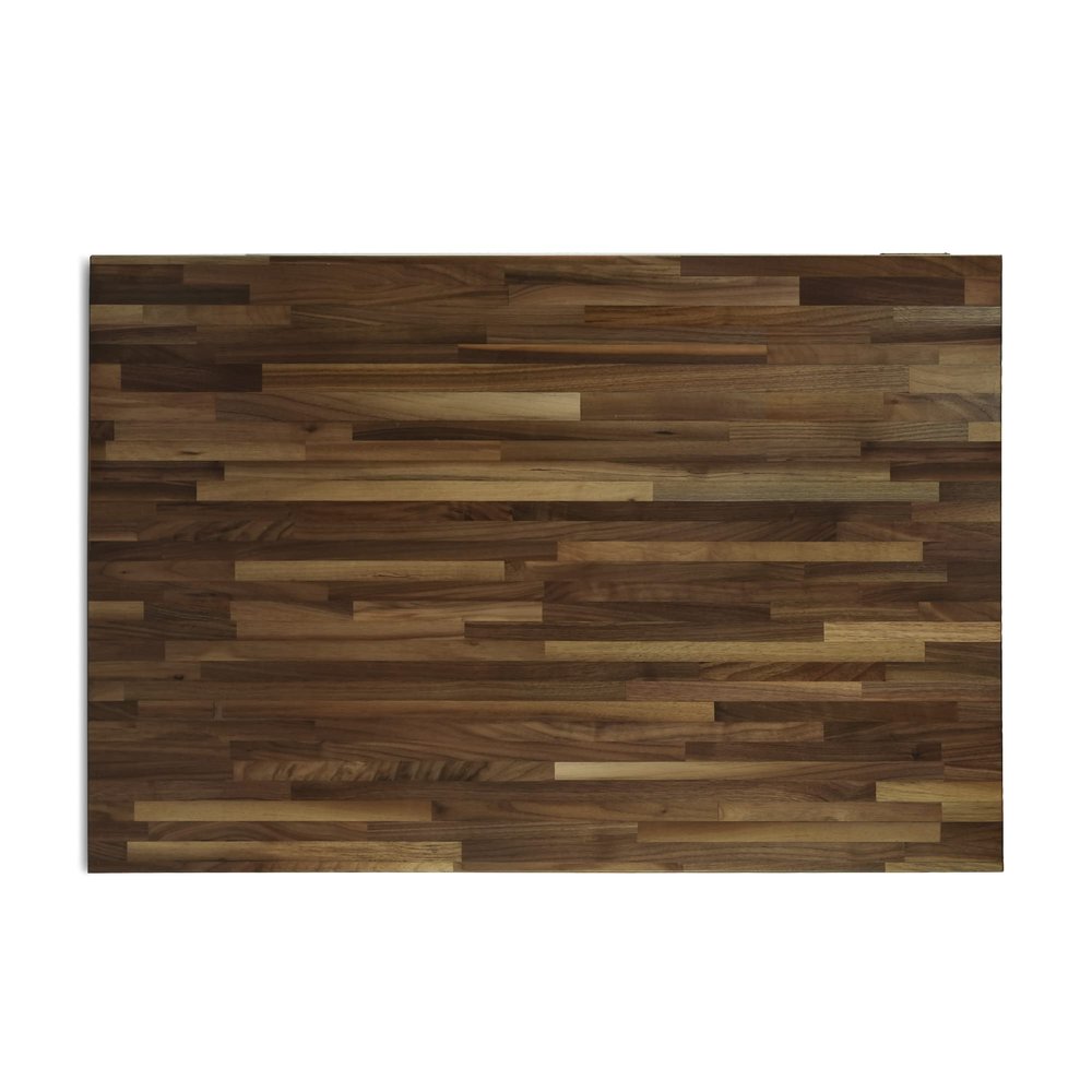 CONSDAN Butcher Block Counter Top, Walnut Solid Hardwood Countertop, Wood Slabs for Kitchen, Reversible, Both Side Polished, Prefinished with Food-safe Oil, 1.5" Thickness, 60"x25"
