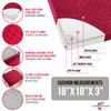 COMFORTANZA Soft 18x18x3 Memory Foam Seat Cushion for Kitchen, Dining, Office Chairs, Cars - Washable Velvety Cover with Waterproof Layer & Non-Slip Base - Comfort & Back Pain Relief - Burgundy view 3