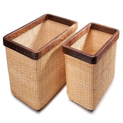 Teng Jin Nantucket Basket Desktop Storage and Organization for Organizing Shelf Nursery Home Closet Natural