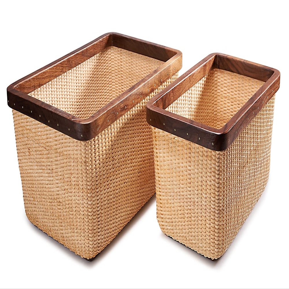 Teng Jin Nantucket Basket Desktop Storage and Organization for Organizing Shelf Nursery Home Closet Natural