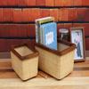 Teng Jin Nantucket Basket Desktop Storage and Organization for Organizing Shelf Nursery Home Closet Natural view 3