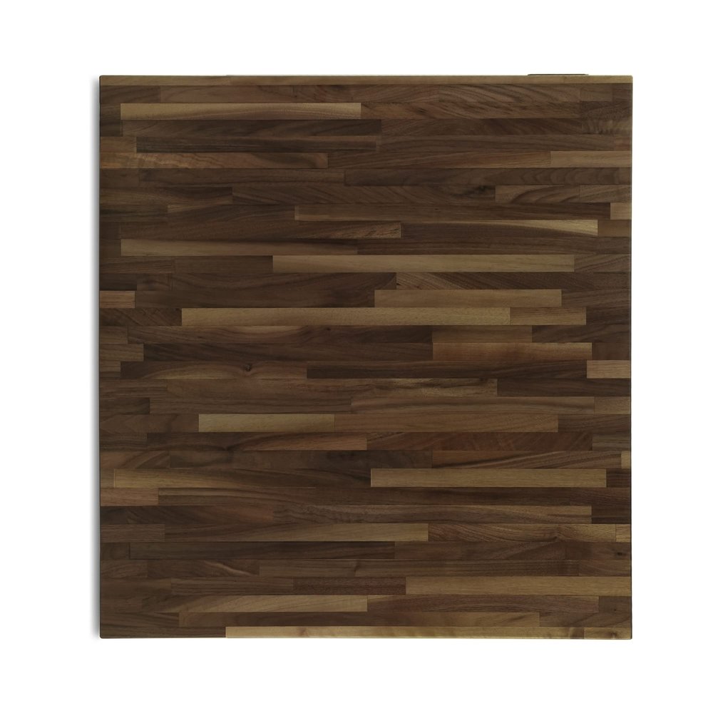 CONSDAN Butcher Block Counter Top, Walnut Solid Hardwood Countertop, Wood Slabs for Kitchen, Reversible, Both Side Polished, Prefinished with Food-safe Oil, 1.5" Thickness, 24"x25"