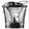 FANS-ONE Premium Electric Protein Shaker Bottle, 24 oz Lockable Blender Shaker Bottles, Made with Tritan, BPA Free, USB Rechargeable Mixer Blender Cup for Protein Shakes, Black view 1