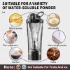 FANS-ONE Premium Electric Protein Shaker Bottle, 24 oz Lockable Blender Shaker Bottles, Made with Tritan, BPA Free, USB Rechargeable Mixer Blender Cup for Protein Shakes, Black view 3
