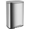 PayLessHere 13.2 Gallon(50L) Trash Can, Fingerprint Proof Stainless Steel Kitchen Garbage Can with Removable Inner Bucket and Hinged Lids, Pedal Rubbish Bin for Home Office view 1