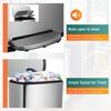 PayLessHere 13.2 Gallon(50L) Trash Can, Fingerprint Proof Stainless Steel Kitchen Garbage Can with Removable Inner Bucket and Hinged Lids, Pedal Rubbish Bin for Home Office view 4