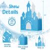 Chinco 20 Pieces Blue Castle Boxes Princess Candy Box Glitter Birthday Party Favor Treat Gift Princess Party Decorations Castle Table Centerpiece for Bridal Girls Wedding Birthday Baby Shower Supplies view 2