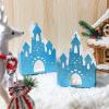 Chinco 20 Pieces Blue Castle Boxes Princess Candy Box Glitter Birthday Party Favor Treat Gift Princess Party Decorations Castle Table Centerpiece for Bridal Girls Wedding Birthday Baby Shower Supplies view 4