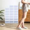 Gdrasuya10 Shoe Box 20x Foldable Storage Clear Plastic Transparent Organizer Stackable Sneaker Boxes Multifunction White Shoes Case view 3