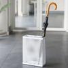 WXYZ Umbrella Stand Rack White Metal Umbrella Stand, Mesh Umbrella Bucket with 2 Hooks, Suitable for Home Office Hotel, 30x13x40cm view 2