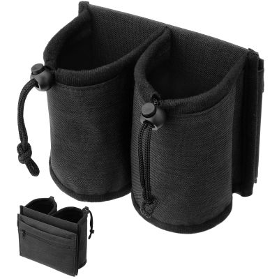 Kajaia Luggage Cup Holder Travel Cup Holder Luggage Cup Holder Attachment Drinks Carrier for Drink Beverages Coffee Mugs (Black),Kajaia-Travel Holder-01