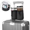 Kajaia Luggage Cup Holder Travel Cup Holder Luggage Cup Holder Attachment Drinks Carrier for Drink Beverages Coffee Mugs (Black),Kajaia-Travel Holder-01 view 4
