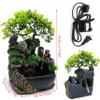 11.81in Tabletop Waterfall Bonsai Desktop Rockery Fountain Indoor Mini Rockery Water Fountain with Automatic Pump and LED Light, Home Office Bedroom Humidifier Desk DecoraterNo Atomizer view 3
