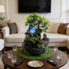 11.81in Tabletop Waterfall Bonsai Desktop Rockery Fountain Indoor Mini Rockery Water Fountain with Automatic Pump and LED Light, Home Office Bedroom Humidifier Desk DecoraterNo Atomizer view 4